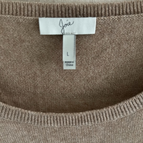 Joie Wool Cashmere Tambrel Sweater Womens Large Brown Long Sleeve Asymmetrical - Picture 4 of 5
